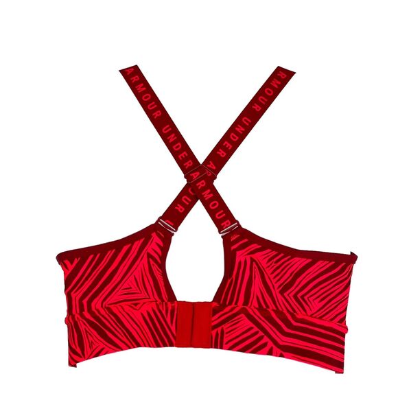 Under Armour M Women's Sports Bra Orange Red Padded - Picture 8 of 9